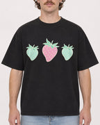Mockup Boxy Heavyweight Tee Black male close-up 09