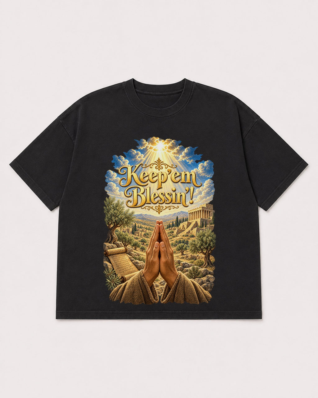 Mockup Boxy Heavyweight Tee Black product