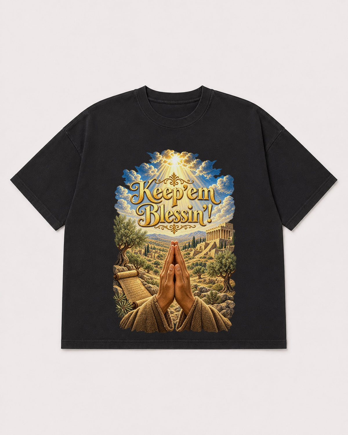 Mockup Boxy Heavyweight Tee Black product
