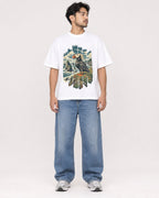 Mockup Boxy Heavyweight Tee White male full-body 02