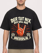 Mockup Boxy Heavyweight Tee Black male close-up 08