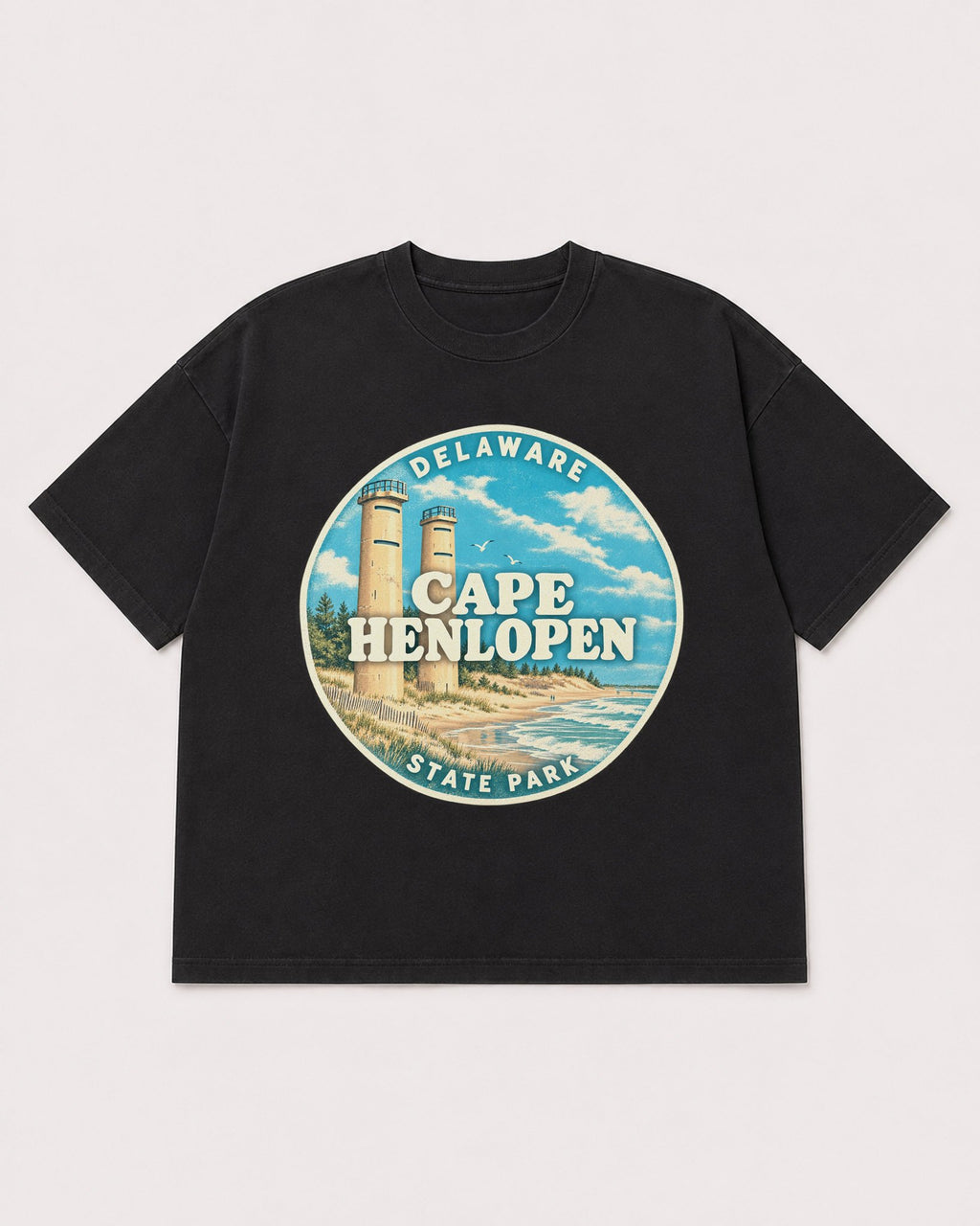 Mockup Boxy Heavyweight Tee Black product