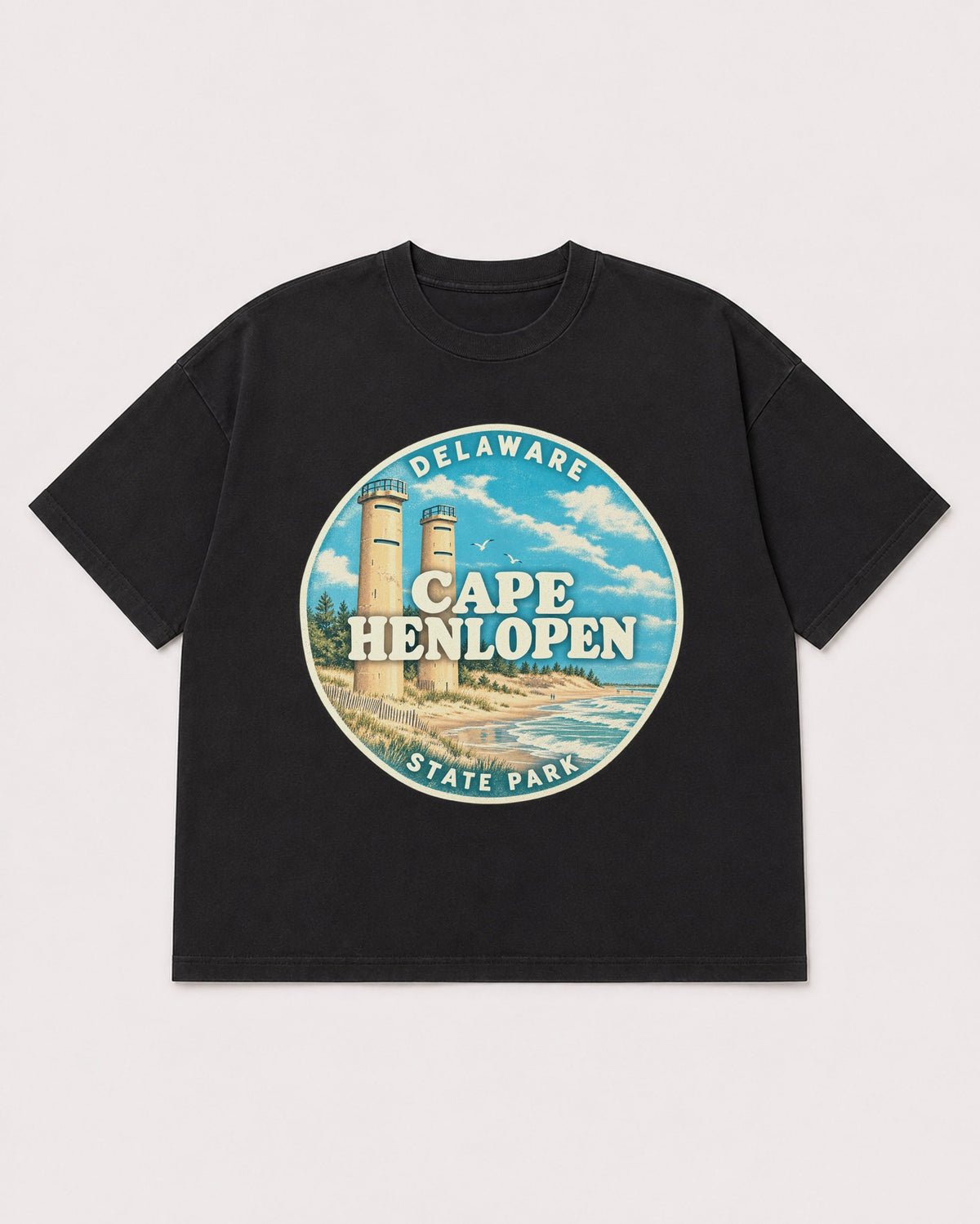 Mockup Boxy Heavyweight Tee Black product