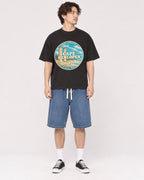 Mockup Boxy Heavyweight Tee Black male full-body 03