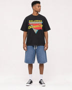 Mockup Boxy Heavyweight Tee Black male full-body 15