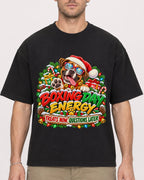Mockup Boxy Heavyweight Tee Black male close-up 08