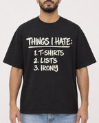Mockup Boxy Heavyweight Tee Black male close-up 37