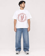 Mockup Boxy Heavyweight Tee White male full-body 02