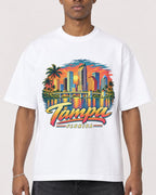 Mockup Boxy Heavyweight Tee White male close-up 35