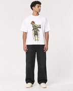 Mockup Boxy Heavyweight Tee White male full-body 10