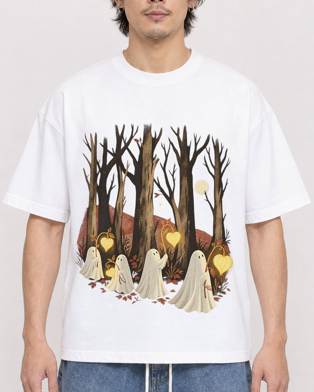 Mockup Boxy Heavyweight Tee White male close-up 03