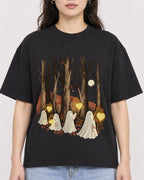 Mockup Boxy Heavyweight Tee Black female close-up 03