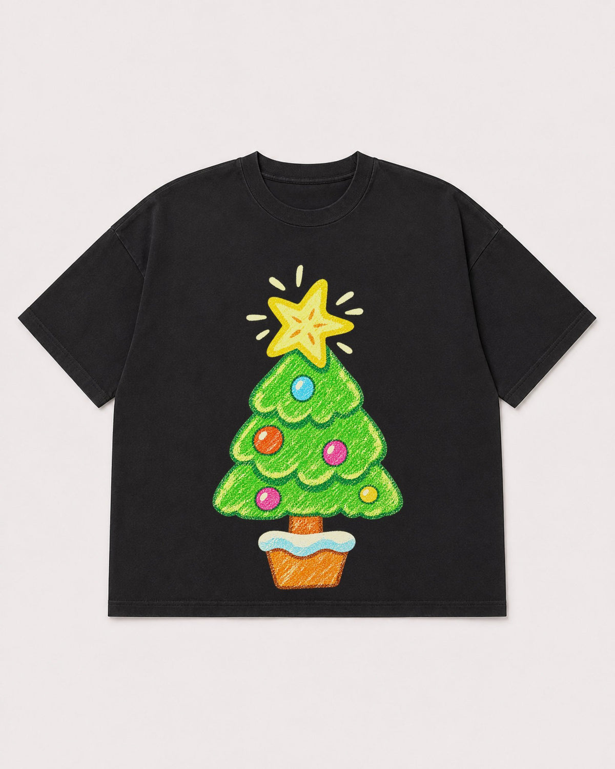 Mockup Boxy Heavyweight Tee Black product
