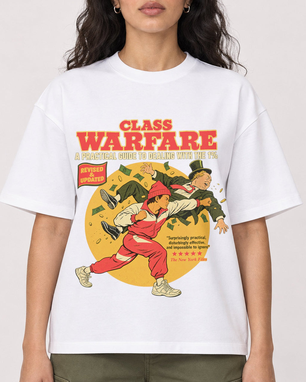 Mockup Boxy Heavyweight Tee White female close-up 07