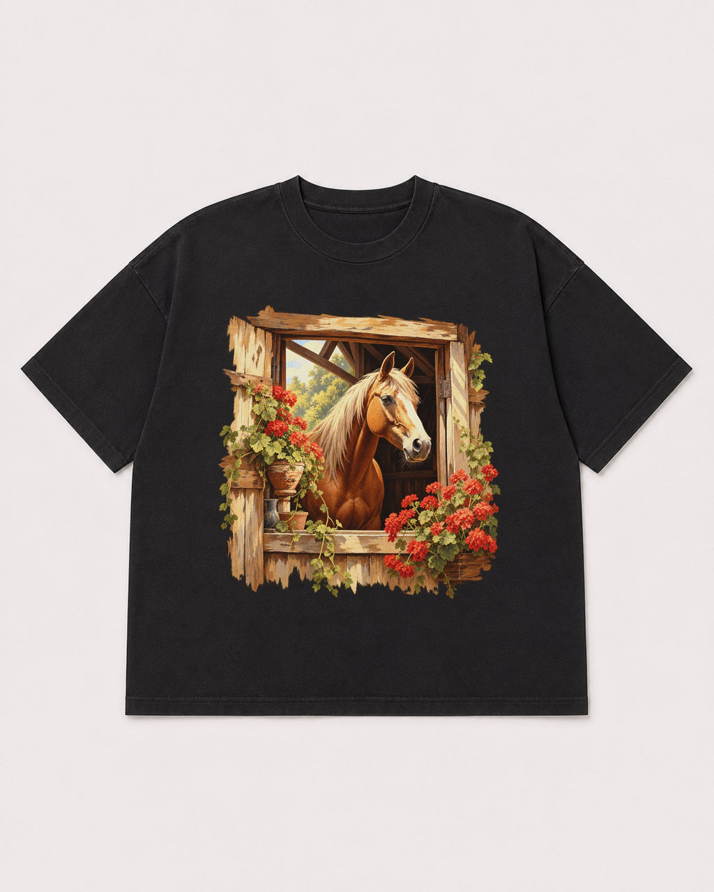 Mockup Boxy Heavyweight Tee Black product