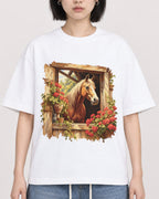 Mockup Boxy Heavyweight Tee White female close-up 11