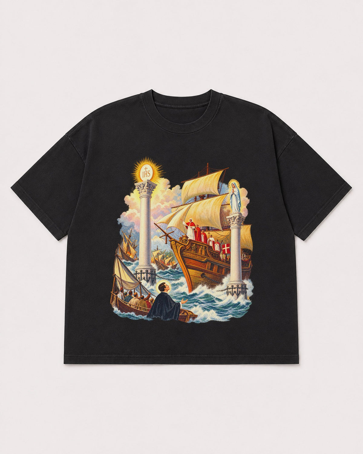 Mockup Boxy Heavyweight Tee Black product