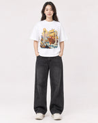 Mockup Boxy Heavyweight Tee White female full-body 03