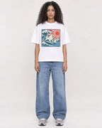 Mockup Boxy Heavyweight Tee White female full-body 10