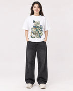 Mockup Boxy Heavyweight Tee White female full-body 03