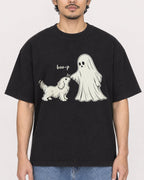 Mockup Boxy Heavyweight Tee Black male close-up 02