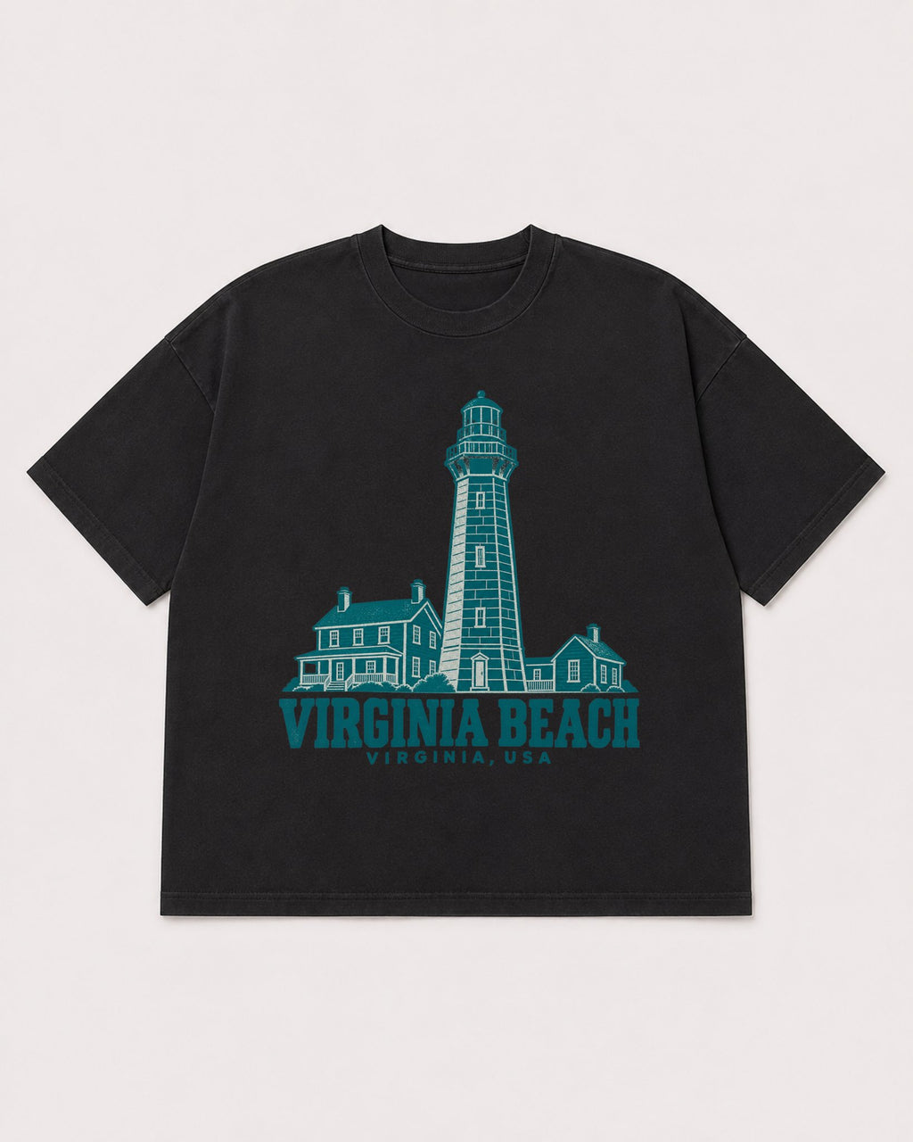 Mockup Boxy Heavyweight Tee Black product