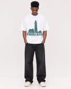 Mockup Boxy Heavyweight Tee White male full-body 15