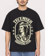 Mockup Boxy Heavyweight Tee Black male close-up 02