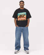Mockup Boxy Heavyweight Tee Black male full-body 14