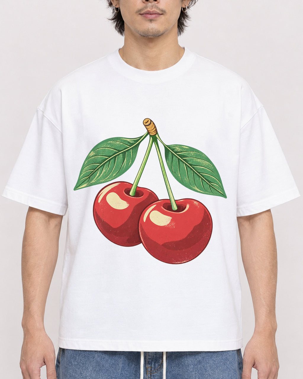Mockup Boxy Heavyweight Tee White male close-up 03