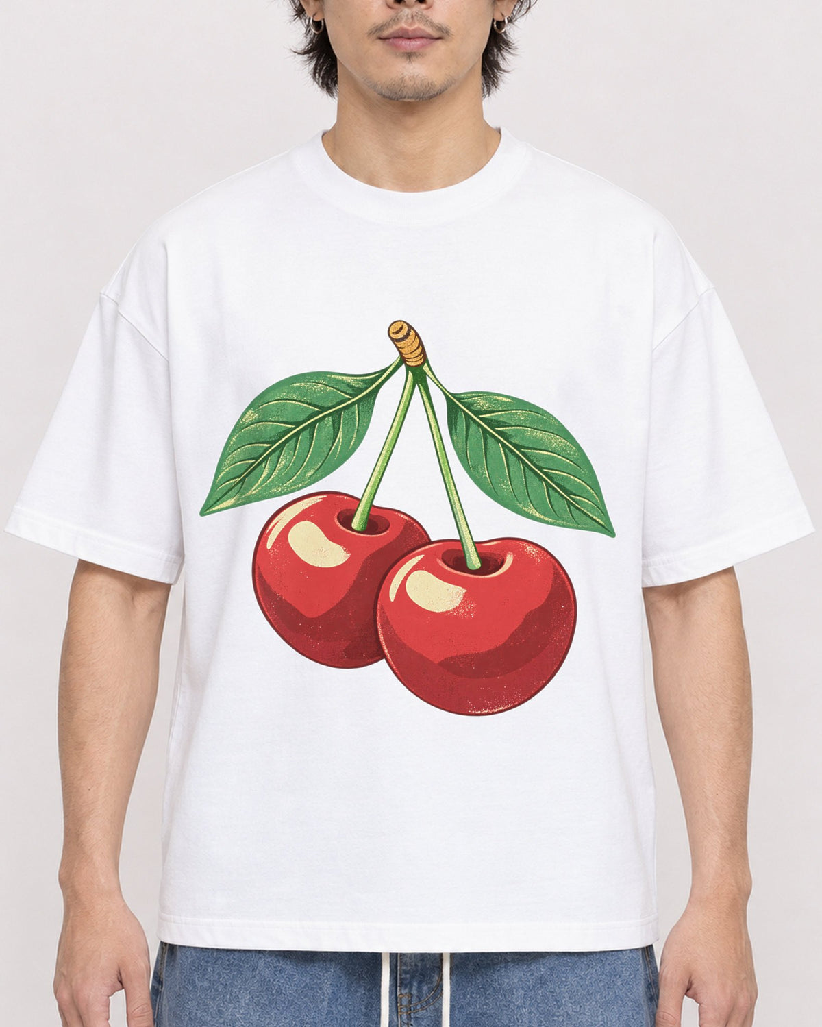 Mockup Boxy Heavyweight Tee White male close-up 03