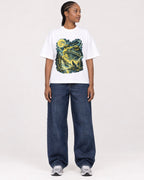 Mockup Boxy Heavyweight Tee White female full-body 44