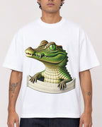 Mockup Boxy Heavyweight Tee White male close-up 06