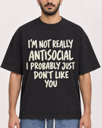 Mockup Boxy Heavyweight Tee Black male close-up 07