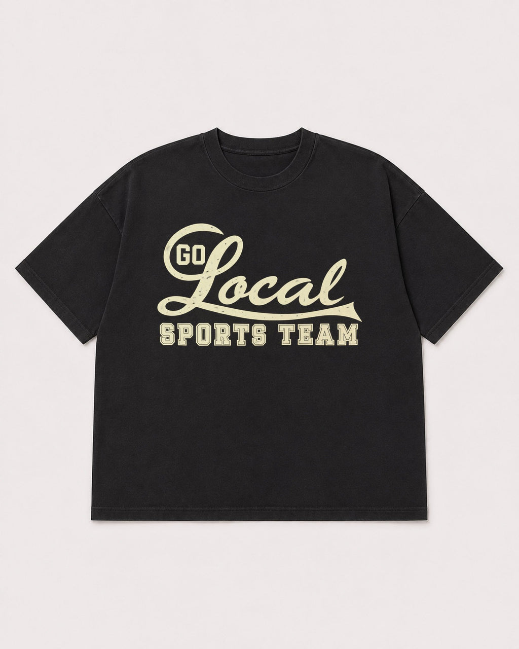 Mockup Boxy Heavyweight Tee Black product