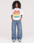 Mockup Boxy Heavyweight Tee White female full-body 05