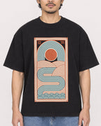 Mockup Boxy Heavyweight Tee Black male close-up 02