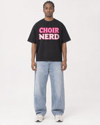 Mockup Boxy Heavyweight Tee Black male full-body 25