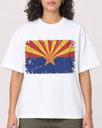 Mockup Boxy Heavyweight Tee White female close-up 27