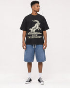 Mockup Boxy Heavyweight Tee Black male full-body 15