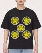 Mockup Boxy Heavyweight Tee Black male close-up 01