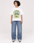 Mockup Boxy Heavyweight Tee White female full-body 40
