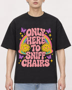 Mockup Boxy Heavyweight Tee Black male close-up 01