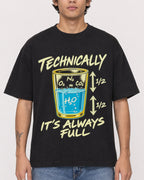 Mockup Boxy Heavyweight Tee Black male close-up 06