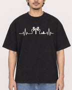 Mockup Boxy Heavyweight Tee Black male close-up 02