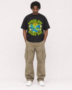 Mockup Boxy Heavyweight Tee Black male full-body 04