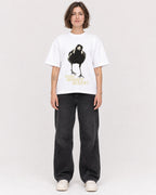 Mockup Boxy Heavyweight Tee White female full-body 18