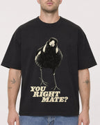 Mockup Boxy Heavyweight Tee Black male close-up 18