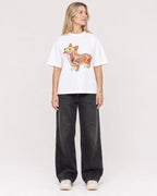 Mockup Boxy Heavyweight Tee White female full-body 08