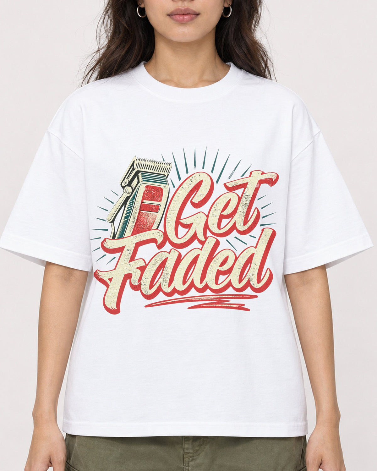 Mockup Boxy Heavyweight Tee White female close-up 02